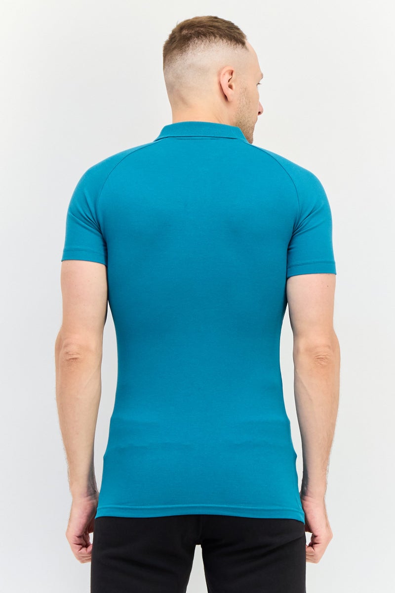 PUMA Men Sportswear Fit Short Sleeve Outdoor Polo, Teal Green - Image 4